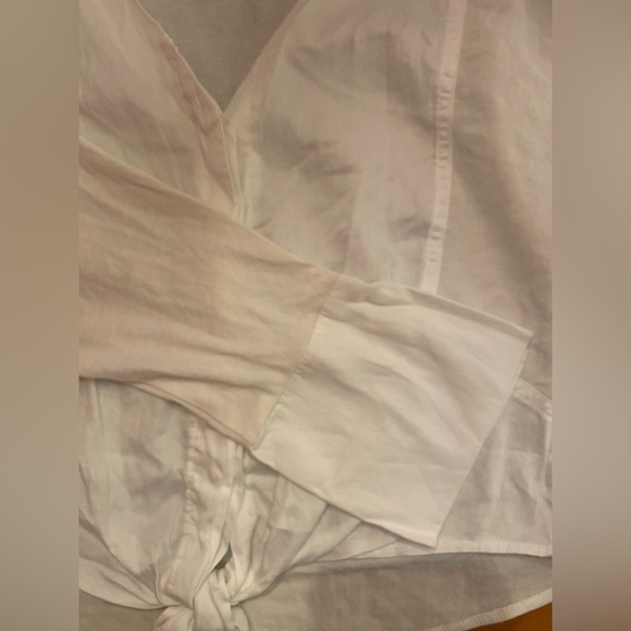 Zara Woman’s Crop Front Tie Blouse Size Small - Picture 6 of 8